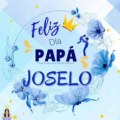 Solapín Feliz Día del Padre - Nombre Joselo para imprimir gratis