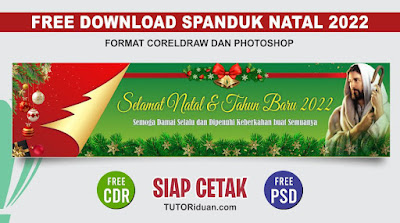 Desain Spanduk Natal 2022 CDR PSD