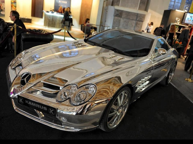 Pure White Gold Mercedes Benz, cool, awesome