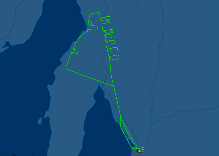 This Pilot Was Bored During Two-Hour Test Flight, So He Wrote It In The Sky
