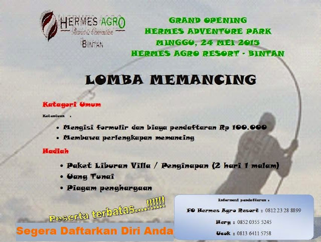  Salam jumpa kembali sahabat angler sekalian Begini Turnament Mancing Galatama Hermes Agro Bintan