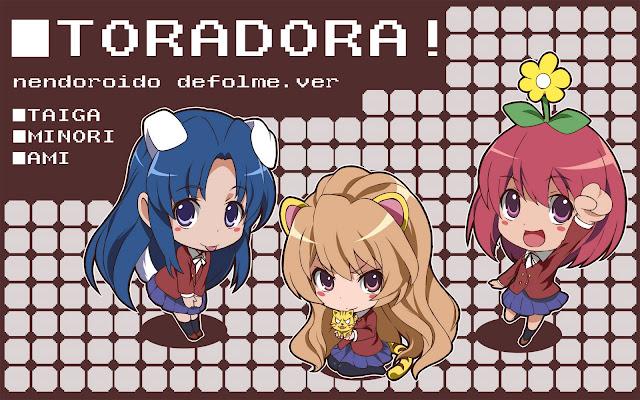 tora dora wallpaper. chibi from Toradora! anime