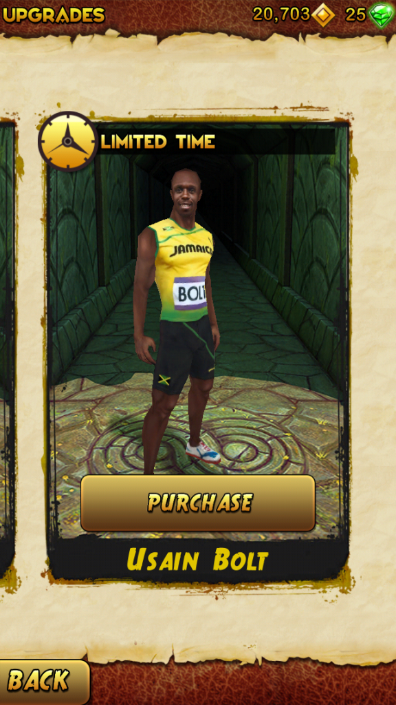 Temple Run 2 v1.4 se actualiza para (android e iOS) añade Usain Bolt como nuevo personaje 