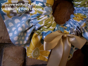 Slipcovered Ruffle Wreath