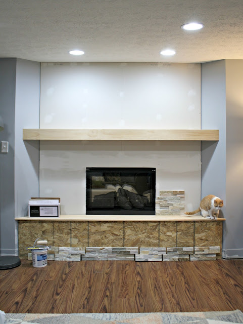 DIY electric fireplace wall