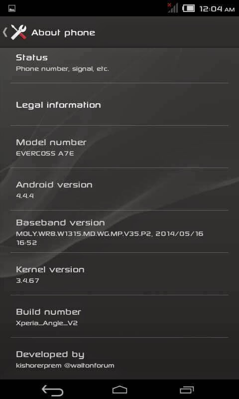 Custom Roms Evercoss A7E - Xperia Angel