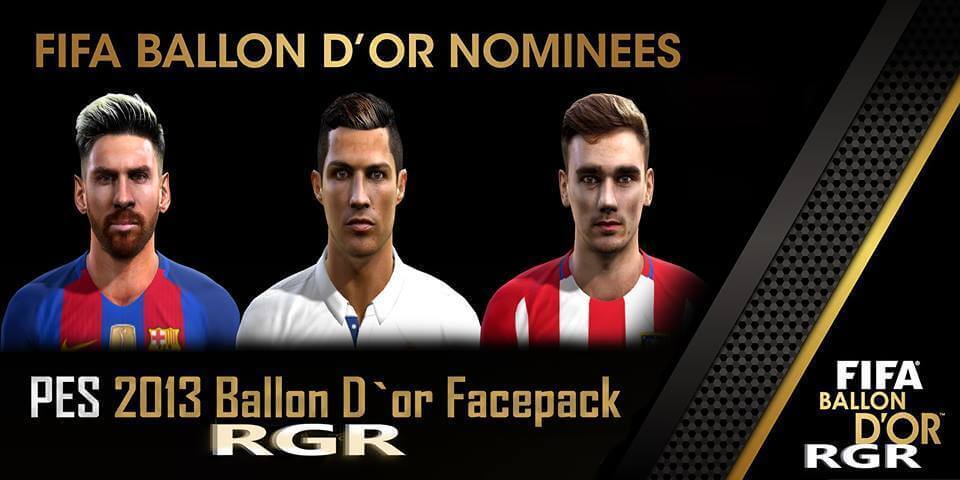 FIFA Ballon D`or Facepack - PES 2013 - PATCH PES  New 