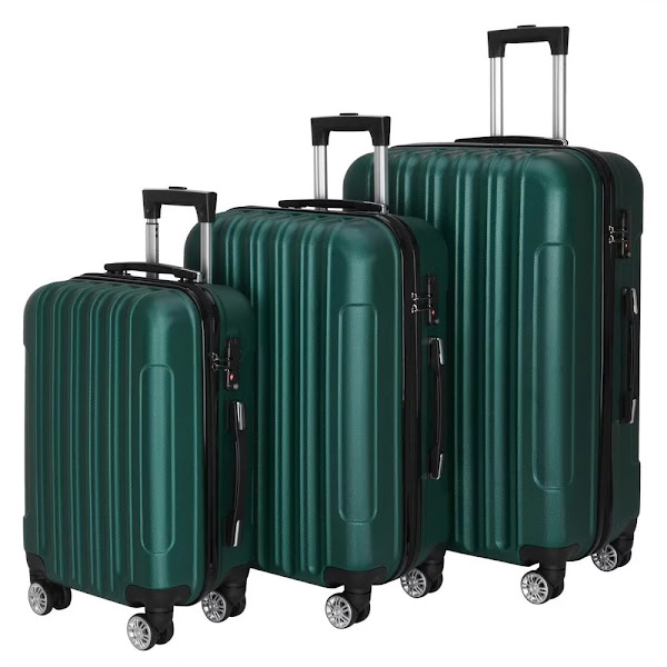 3-piece Nested Spinner Suitcase Luggage Set with TSA Lock