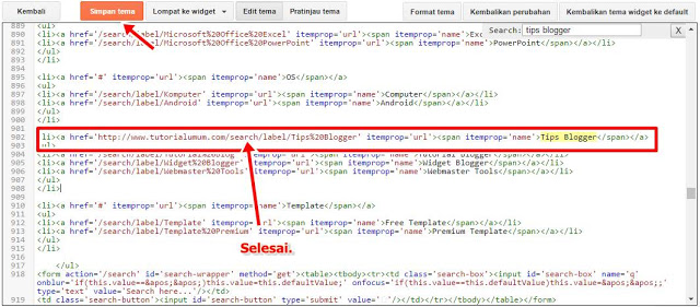 Cara Memasang Link Menu Navigasi di Blogger