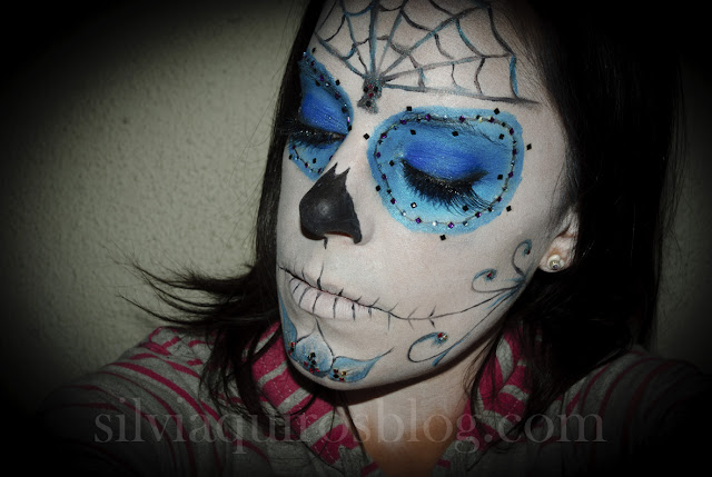 Maquillaje Halloween 15: Calavera Mexicana, Halloween Make-up 15: Mexican Skull, efectos especiales, special effects, Silvia Quirós