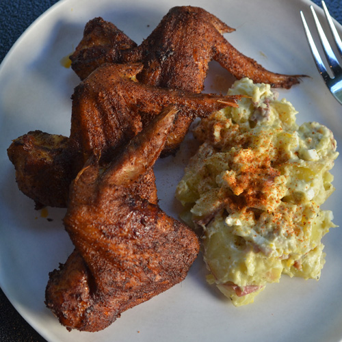 Knoxville Style Dry Rubbed Wings on the Big Green Egg