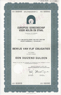 specimen bond of the European Community for Coal and Steel