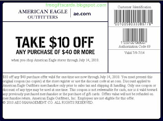 Free Printable American Eagle Outfitters Coupons