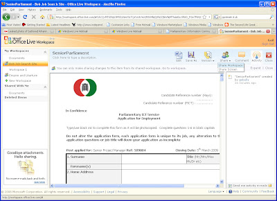 word document loaded in to Office Live can be viewed from any ...