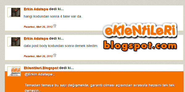 Blogger Yönetici Yorum Rengi Eklentisi