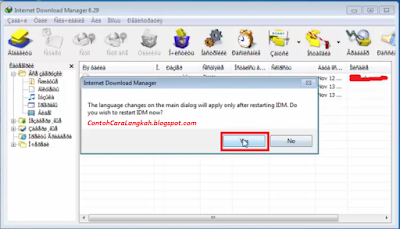 cara mengubah bahasa di IDM