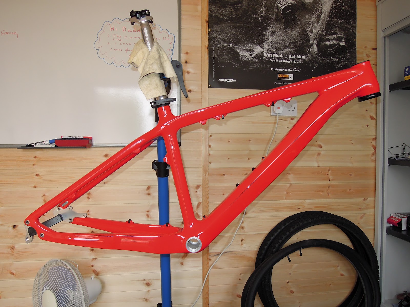 on one carbon 456 frame fitted with some dt swiss exm 130 forks on one 