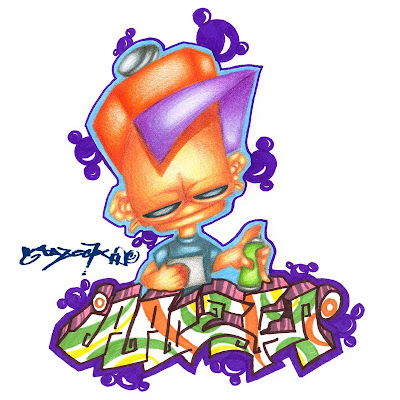 graffiti characters sketches. Graffiti Character on Sketch