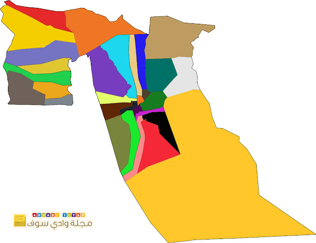 خريطة ولاية الوادي وبلدياتها