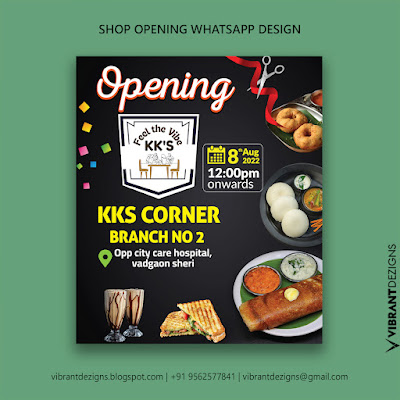 shop opening whatsapp Design, shop opening  Design, social media design for shop opening, idli batter centre opening poster, social media poster for shop opening