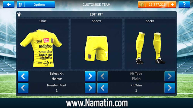 Kaos Dream League Soccer Bali United 2019