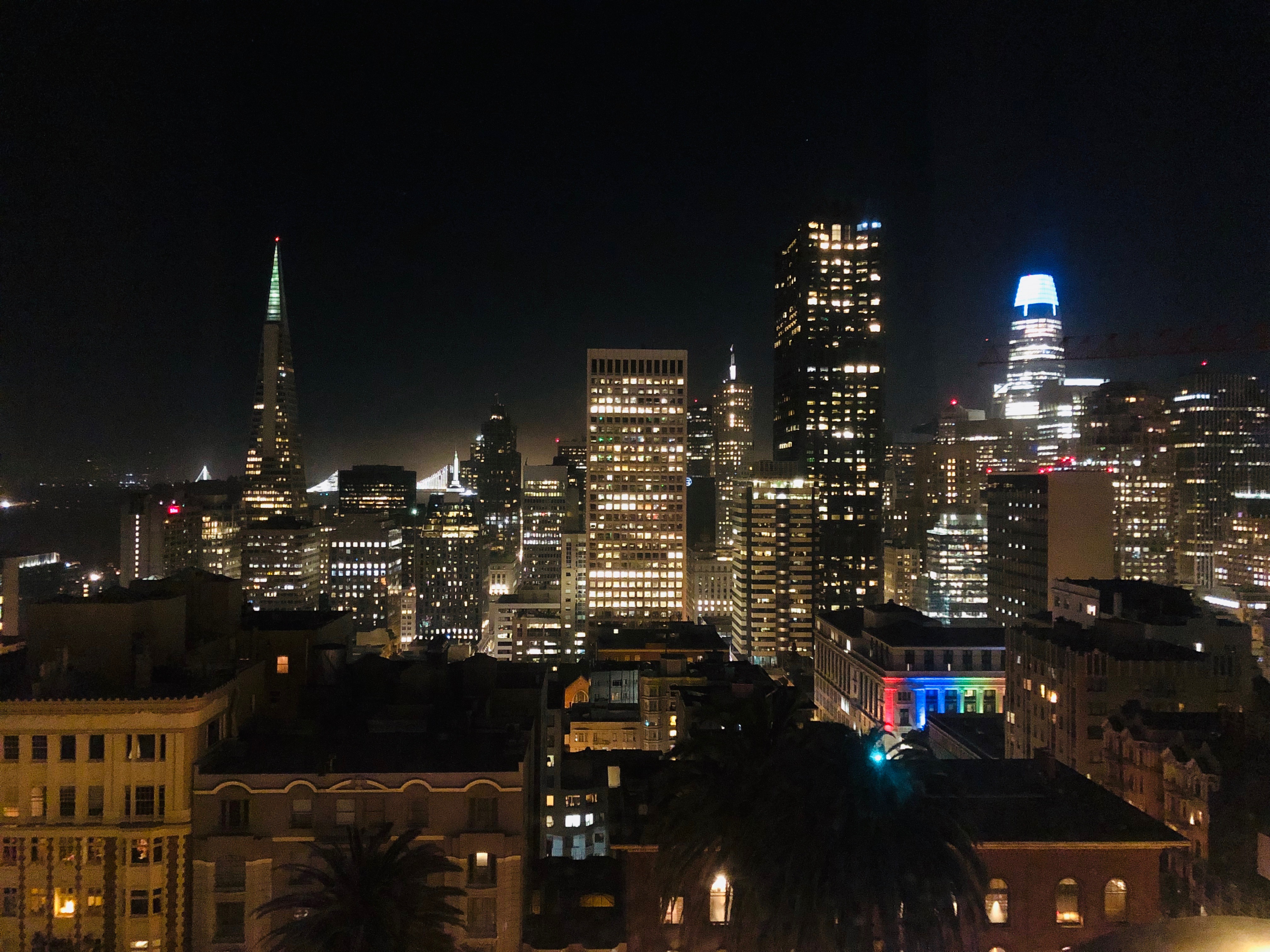 Nighttime view from my room at the Fairmont Hotel in San Francisco_Adrienne Nguyen