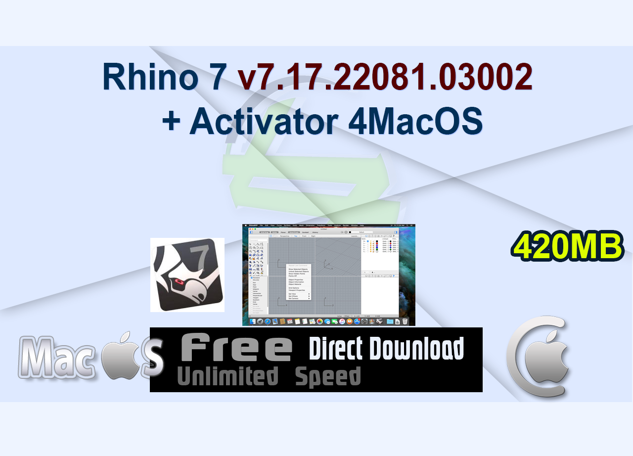Rhino 7 v7.17.22081.03002 + Activator 4MacOS