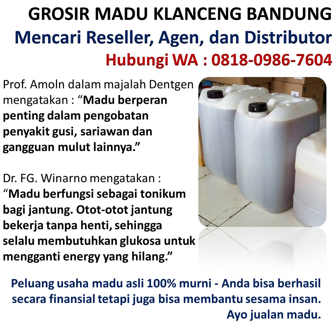 manfaat madu propolis klanceng