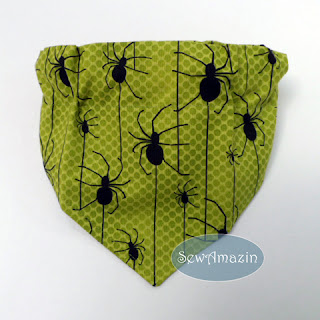  Halloween Dog Bandana, Creepy Spiders