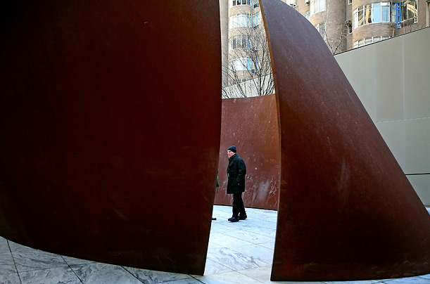 Richard Serra's Torqued Ellipse IV 1998 MOMA Sculpture Garden New York