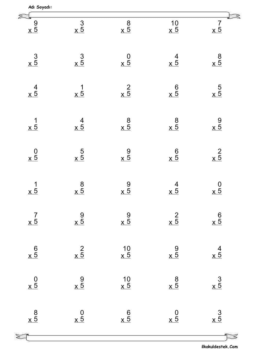 2. Sınıf Matematik Çarpma İşlemi