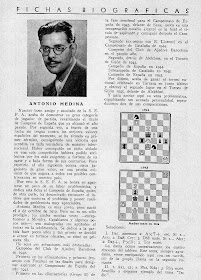Antonio Medina, dos problemas de ajedrez