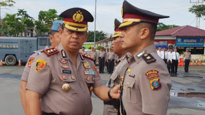 Kapolres Pelabuhan Belawan Pimpin Sertijab Kabag Ops