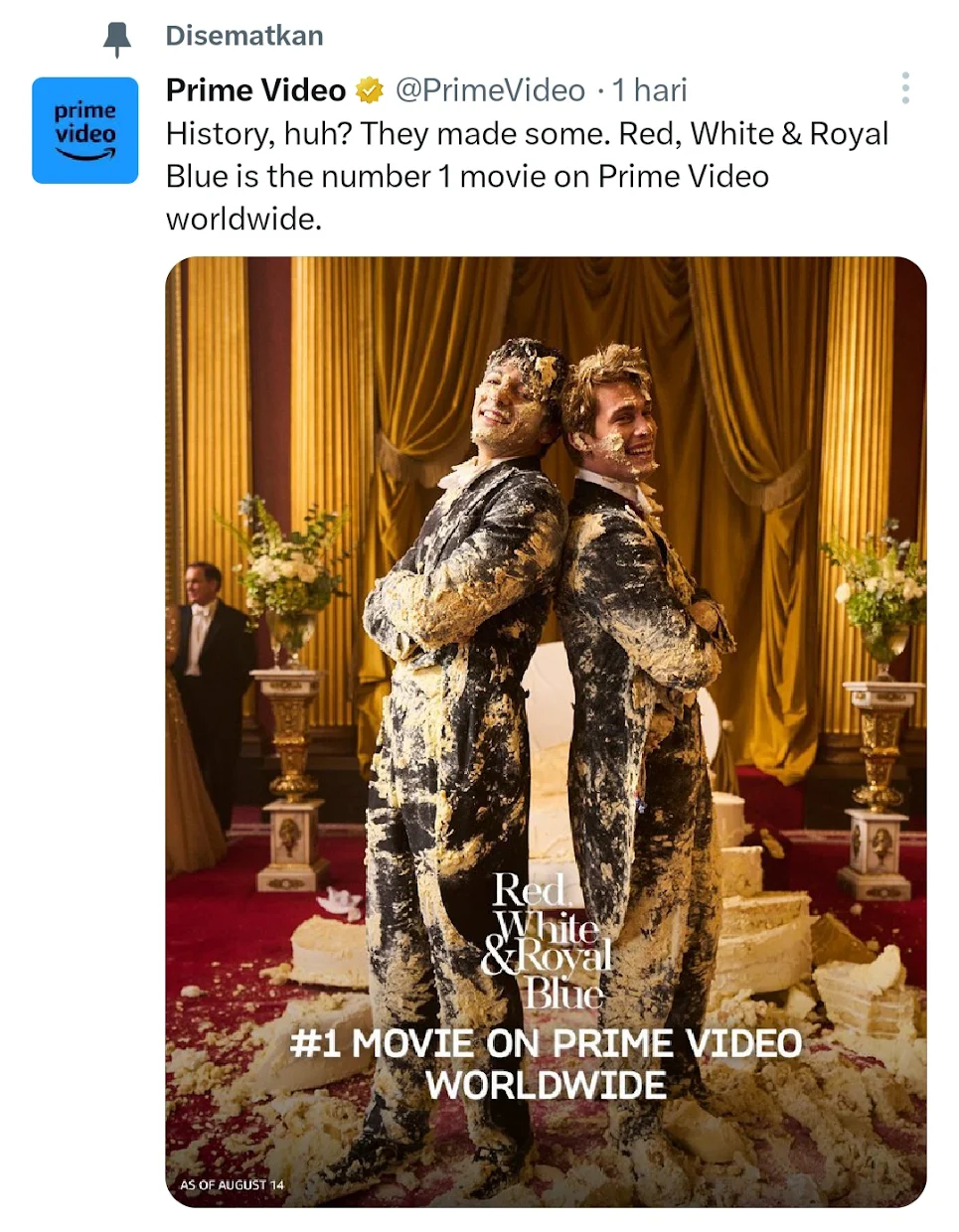 Setelah Sukses Menjadi Film Nomor 1 Di Prime Video Tahun Ini, 'Red White and Royal Blue' Akan Ada Season 2? Ini jawabannya