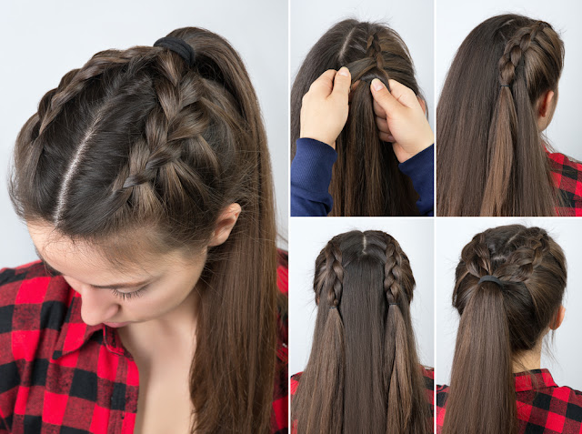 ponytail braids for little girl