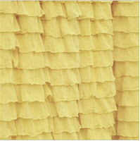 Yellow Ruffle Shower Curtain