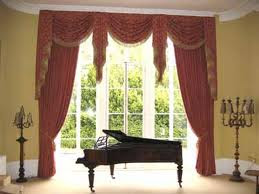 Curtain Decoration This bay window has been treated in a similar fashion