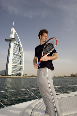 HQ picture of Andy Murray on a luxury yacht in Dubai