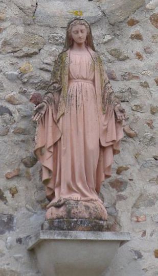 Statue de Sainte Agathe - église de Sainte Agathe la Bouteresse /©photo F.Défrade