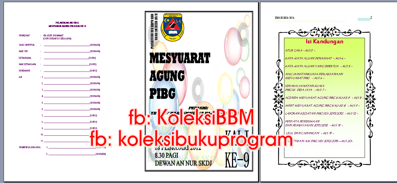 BUKU PROGRAM #2 : MESYUARAT PIBG