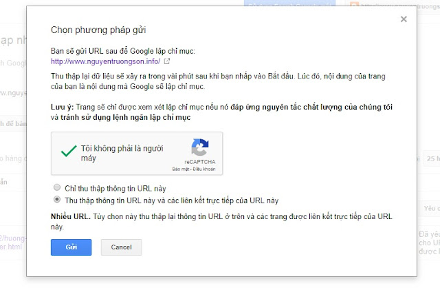 Hướng dẫn khai báo bài viết mới với Google (Submit Url) mới nhất 2019