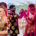 Nigerians React After Couple Showed Up For Their White Wedding In Traditional Isiagu Suit And Wedding Gown (Photos)