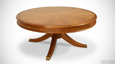 This unique and amazing table is capable of automatically doubling its  seating capacity w Expandable Round Dining Table The Fletcher Capstan Table