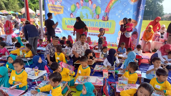 Ratusan Anak  TK & PAUD  Duren Seribu Ikuti Lomba Mewarnai 