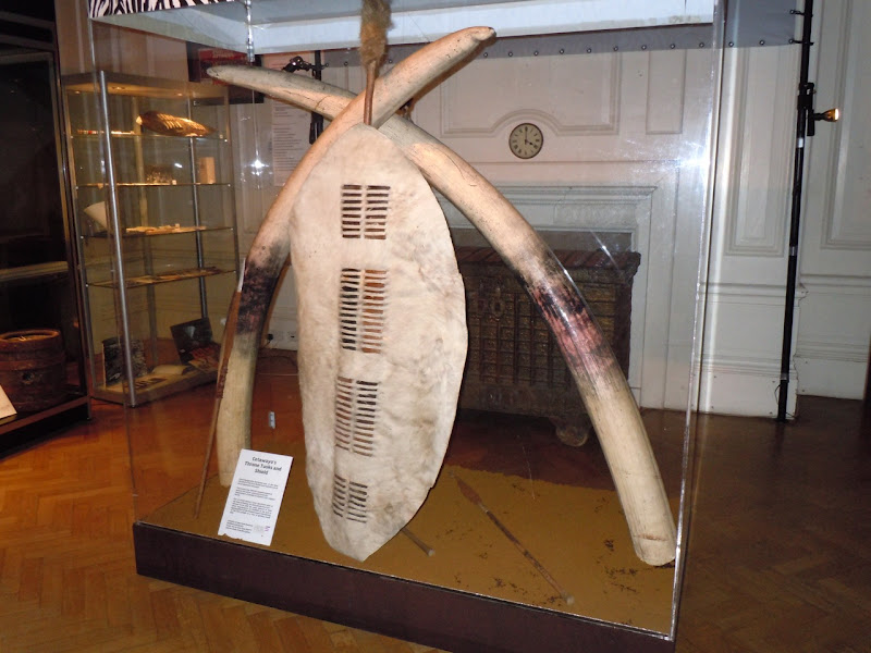 Cetawayo's throne tusks and shield Zulu