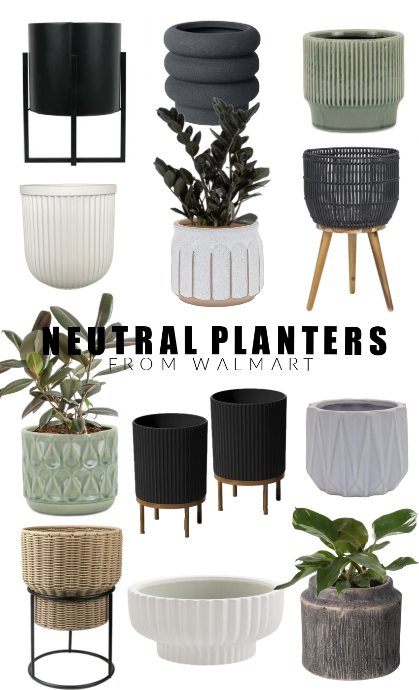 Neutral walmart pots and planters