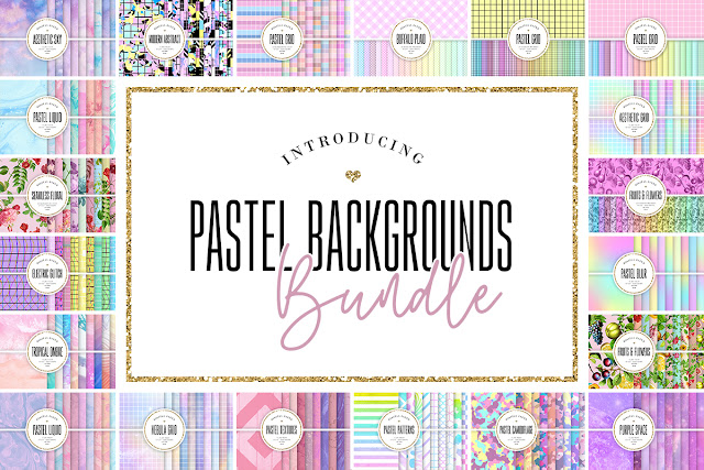 240 Pastel Backgrounds Bundle