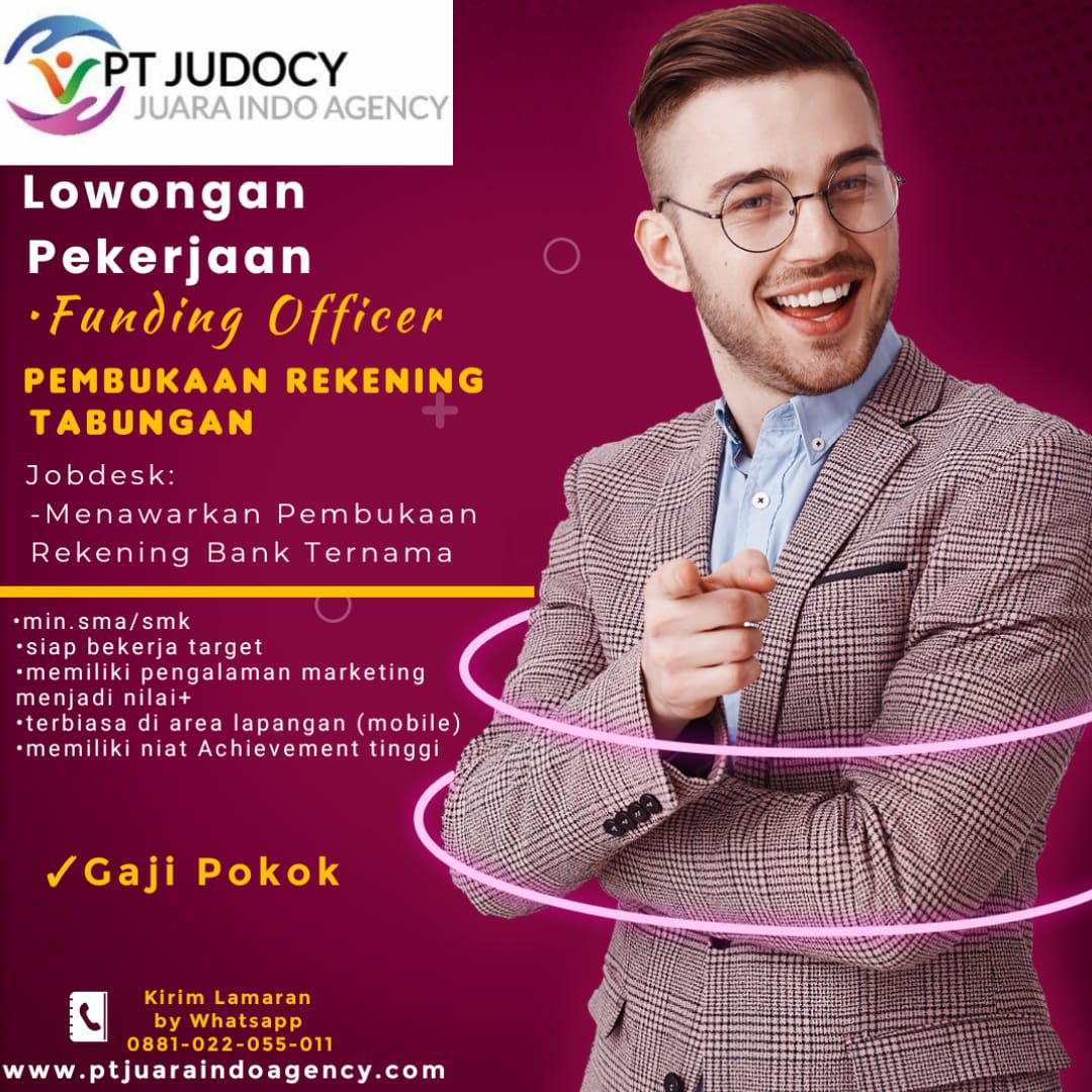 Lowongan Kerja PT. Judocy Juara Indo Agency Bandung Maret 2024