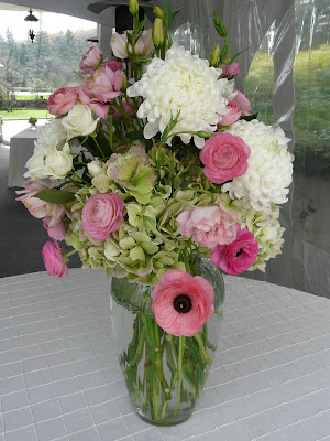 The tables looked so sweet with beautiful cream pintuck linens and mocha