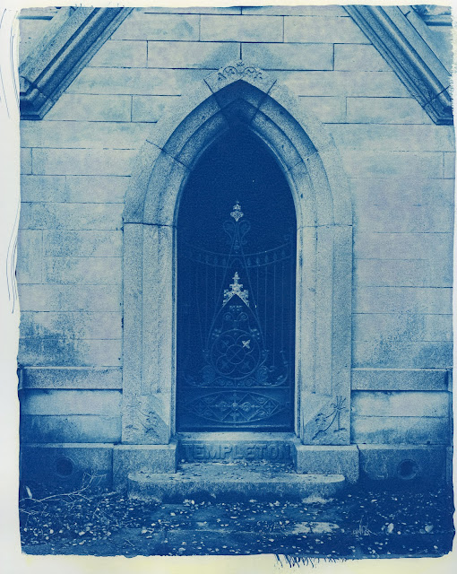 Mountain View Cemetery, Oakland. 8x10" contact print of Carestream X-ray film. Paper was fine art inkjet.